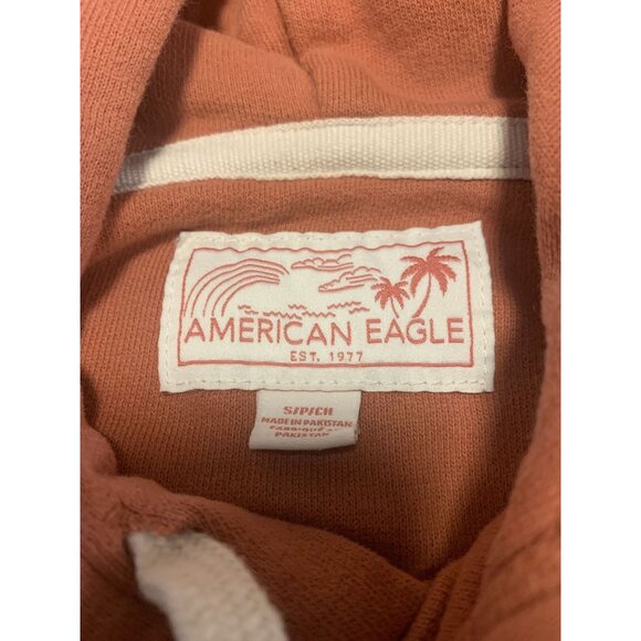 American Eagle y2k Bonfire Fleece Graphic Hoodie Size S Casual Preppy - Picture 3 of 7